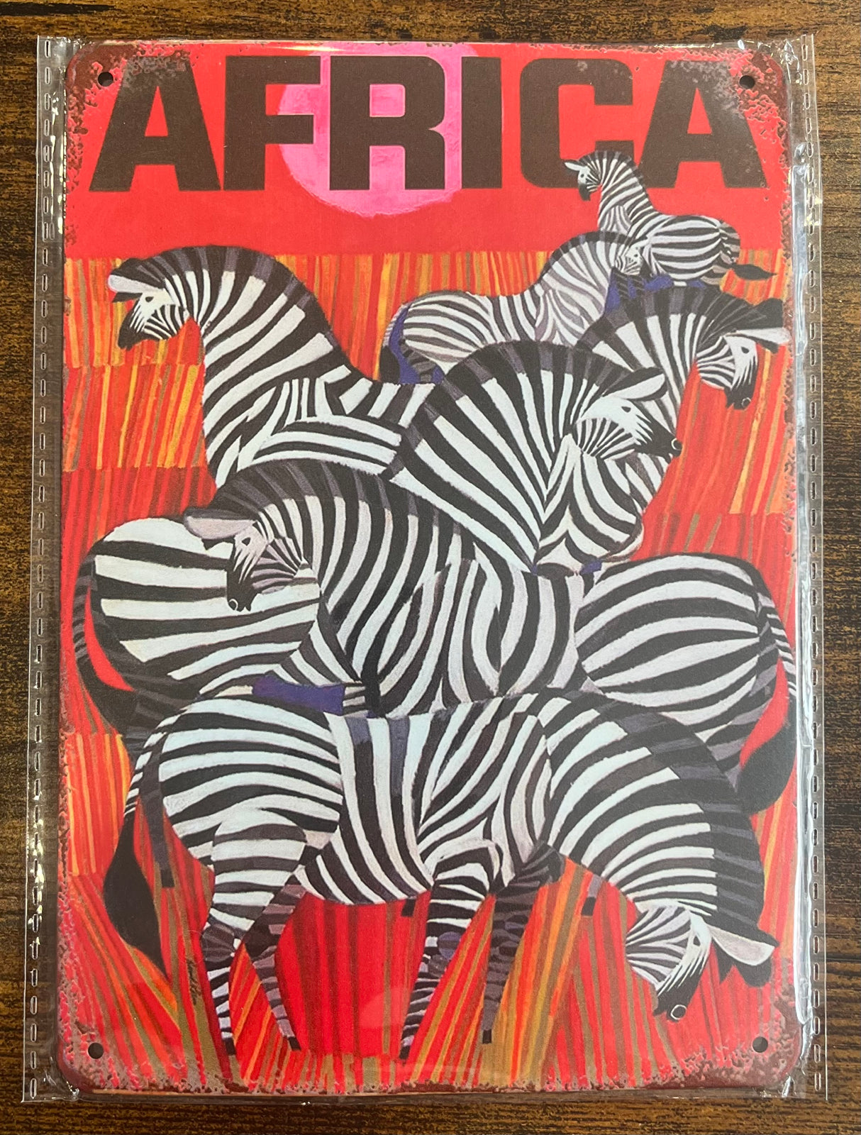African Inspired Metal Plates Room Decor 20 x 14cm