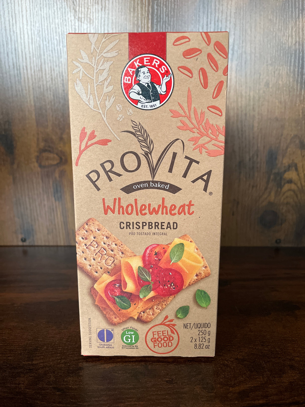 Bakers South Africa Provita Wholewheat Crispbread 250g Box