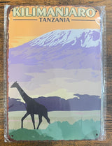 African Inspired Metal Plates Room Decor 20 x 14cm