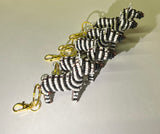 Beaded Zebra Keychain Malawi