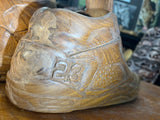 Pair of Jordan 5 V2.1 Hand Carved Mahogany Display Piece