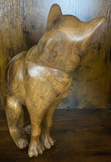 Hand Carved Mahogany Head Side Turned Cat