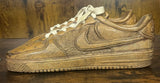Nike Air Force One Wooden Hand Carved Sneaker with Laces