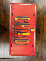 Metal Country Flag And Name Pattern License Plate Room Decor 15x30cm