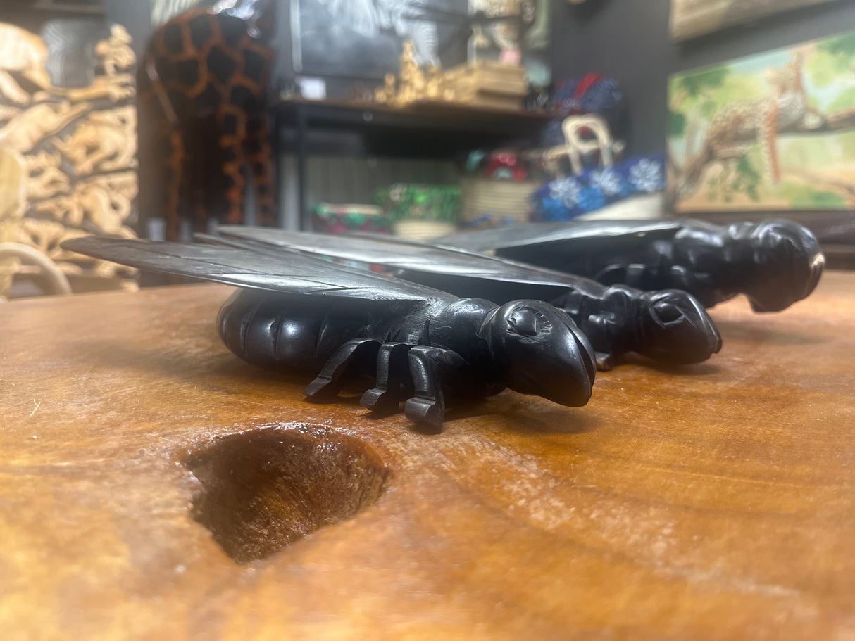 Hand Carved Ebony Malawian ‘Gumbi’ Fly