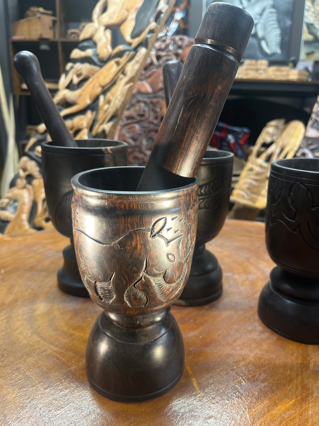 Handmade Ebony Pestle and Mortar