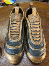 Pair of Nike Air Max 97 V1.2 Hand Carved Painted Mahogany Display Piece