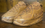 Pair of Nike Air Max 90 V3.1 Hand Carved Painted Mahogany Display Piece