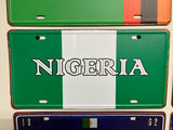 Metal Country Flag And Name Style License Plate Room Decor 15x30cm