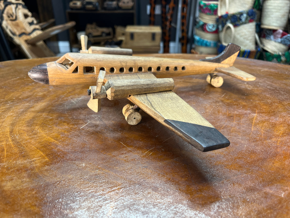 Hand Carved Wooden Aeroplane