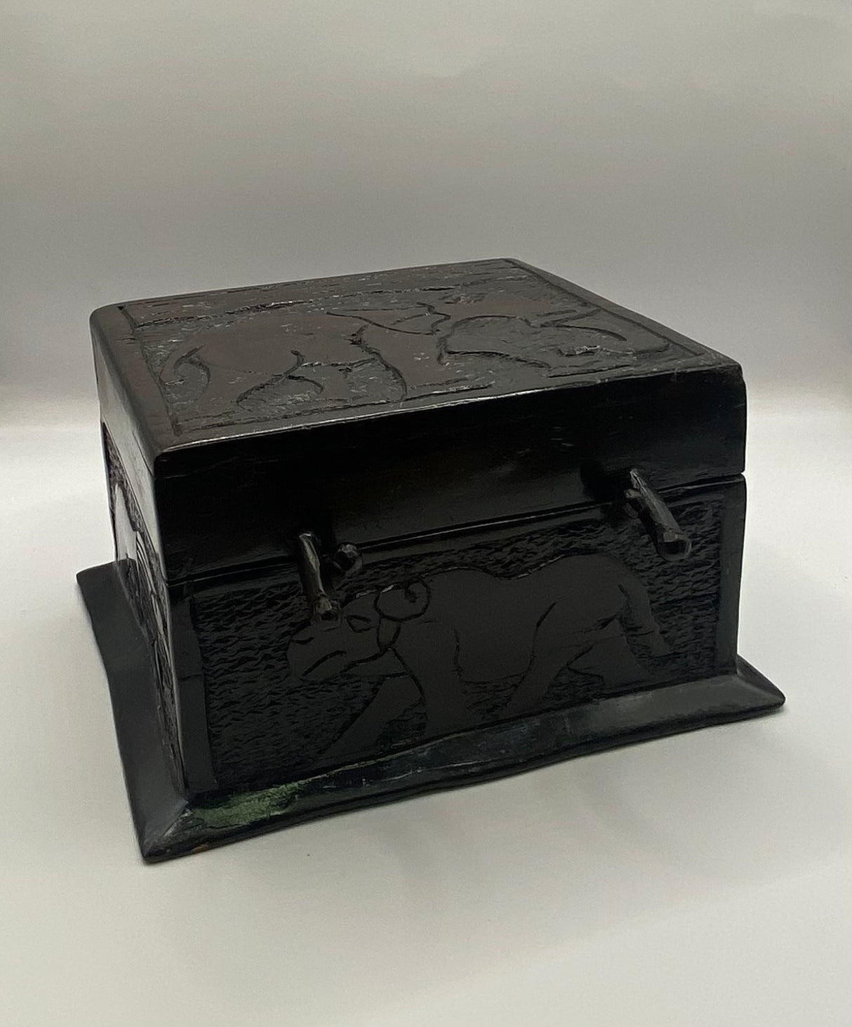 Carved Animal Jewellery Box