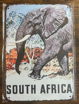 African Inspired Metal Plates Room Decor 20 x 14cm