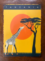Metal Sign Africa Design Room Decor 20x30cm