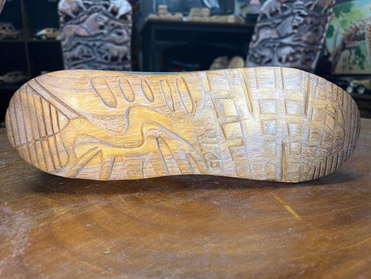 Single Shoe Nike Air Max 90 V1.1 Hand Carved Mahogany Display Piece