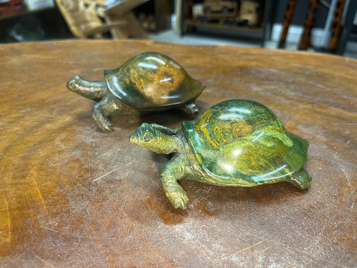 Green Stone Turtle Handmade In Malawi