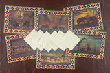 Sunset Painted Placemats with Serviettes