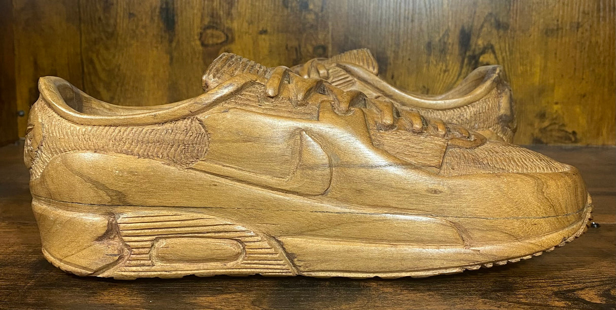 Nike Air Max 90 V1.2 Hand Carved Mahogany Display Piece