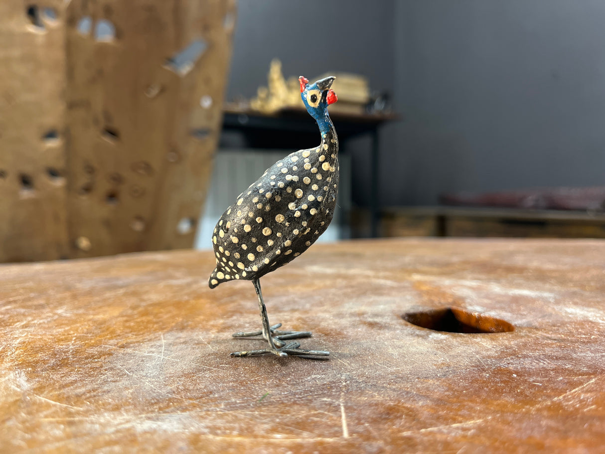 Wire Legged Wooden Little Peacock