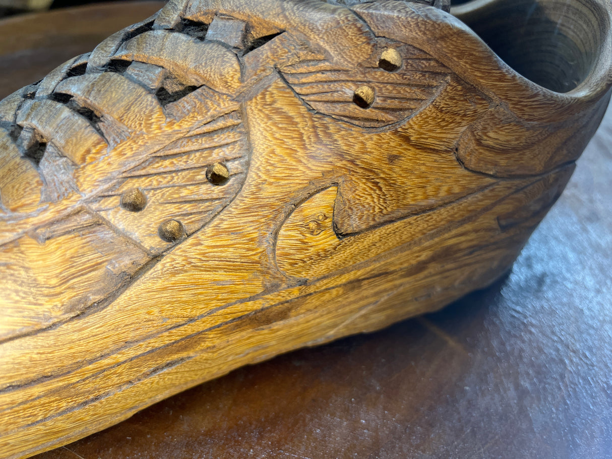 Single Shoe Nike Air Max 90 V1.1 Hand Carved Mahogany Display Piece