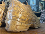 Pair of Nike Air Max 95 V1.1 Hand Carved Mahogany Display Piece