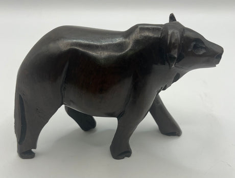 Mahogany Wooden Standing Buffalo