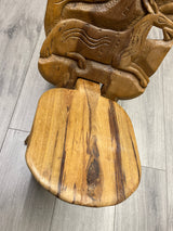 Small Functional Hand Carved Malawian Animal Story Chair