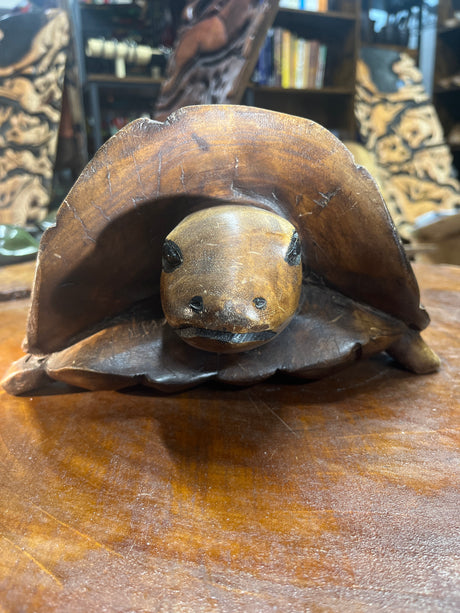 Solid Wooden Handmade Intricate Turtle - Lovely Centre Piece