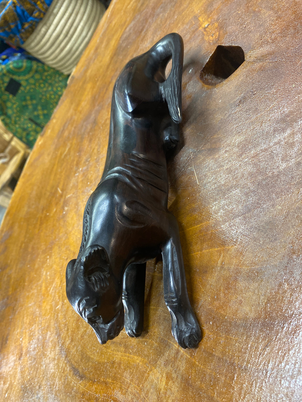 Handmade Ebony Wood Jaguar