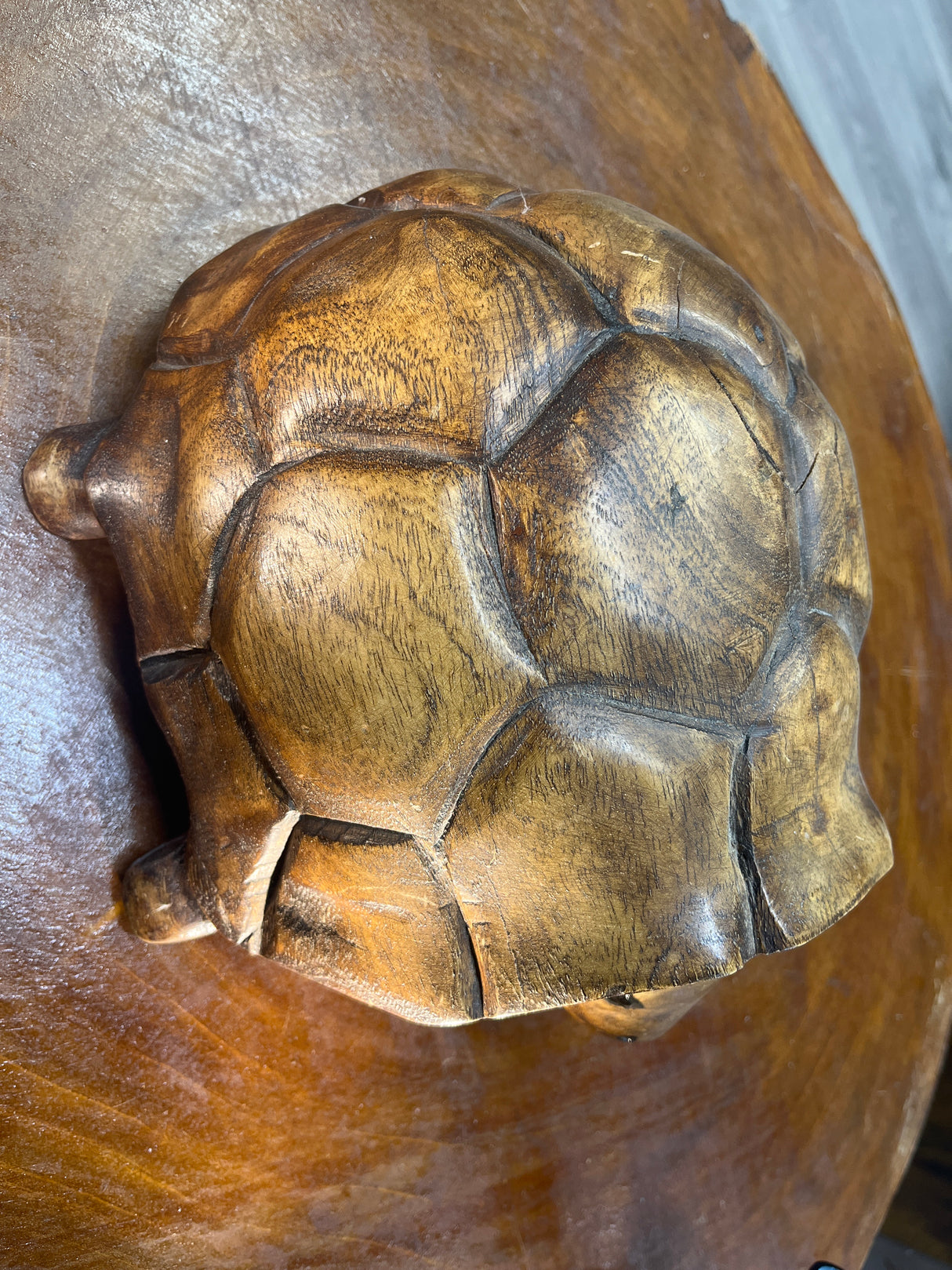 Solid Wooden Handmade Intricate Turtle - Lovely Centre Piece