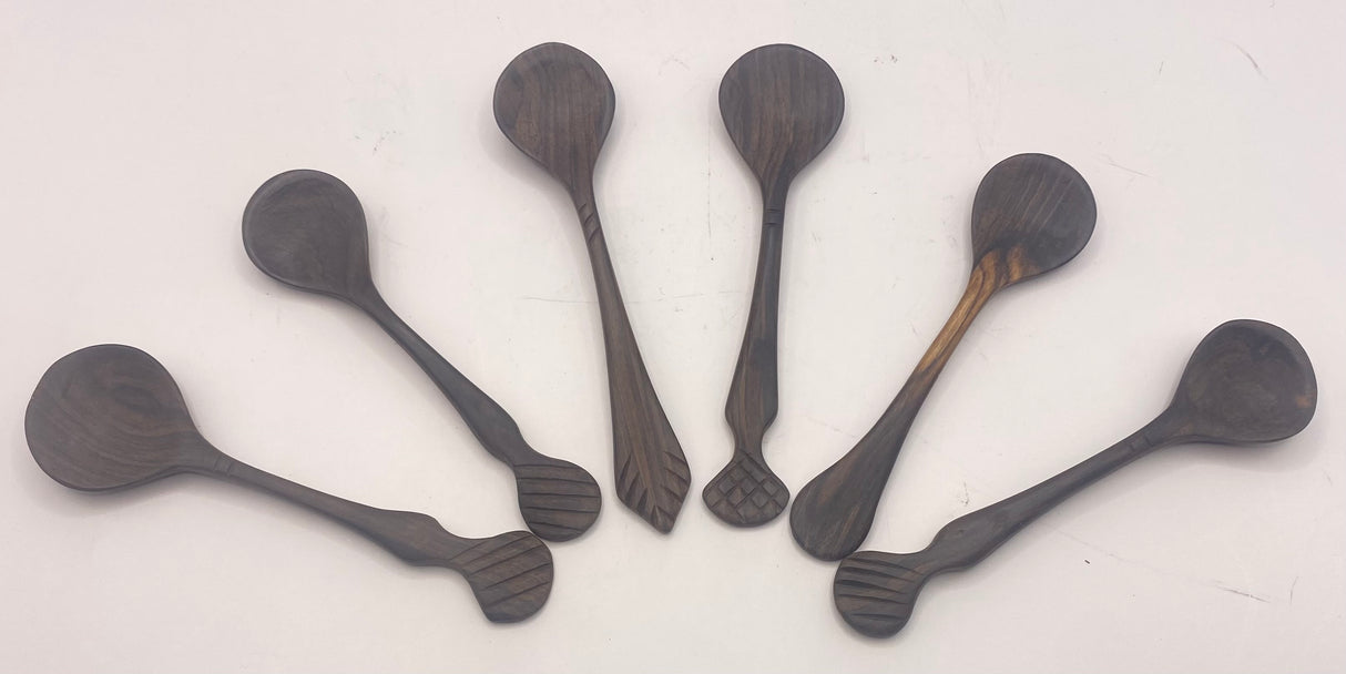 Hand Carved Ebony Spoons