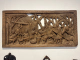 African Village Scene Wall Plaque