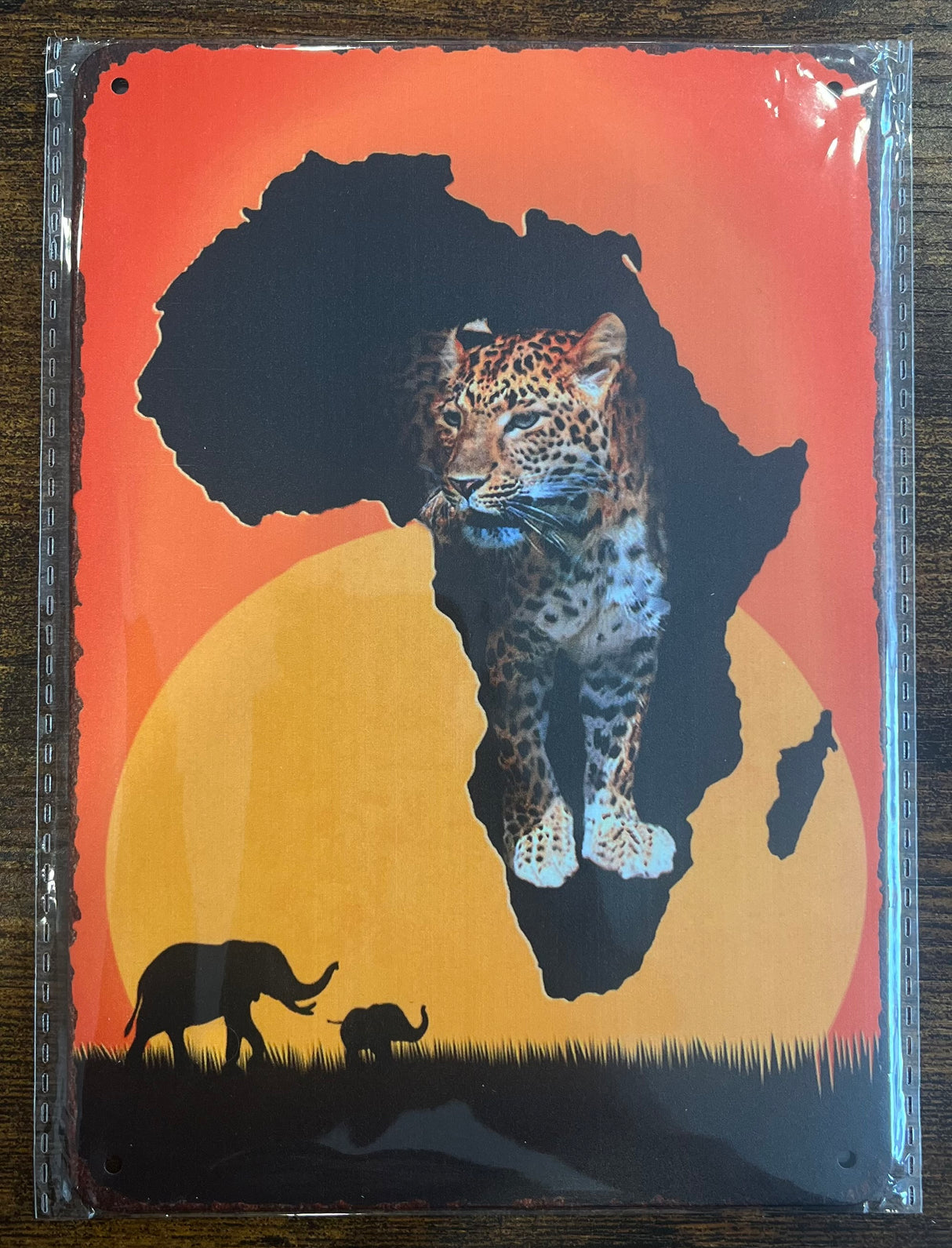 African Inspired Metal Plates Room Decor 20 x 14cm