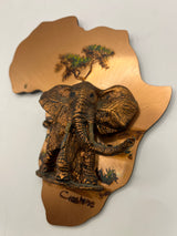 Gastone Copper Elephant In Africa Outline