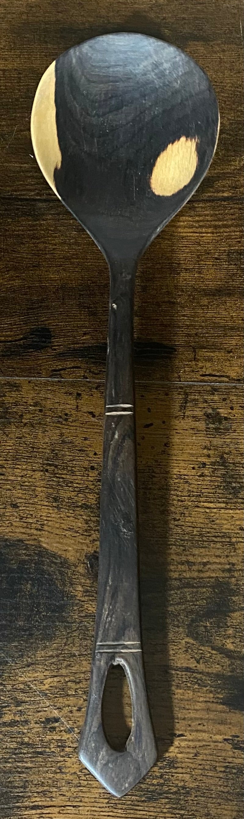 Hand Carved Ebony Serving Spoons