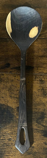 Hand Carved Ebony Serving Spoons