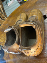Pair of Jordan 4 V2.1 Hand Carved Mahogany Display Piece