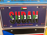 Metal Country Flag And Name Pattern License Plate Room Decor 15x30cm