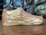 Pair of Nike Air Max 1 Hand Carved Mahogany Display Piece