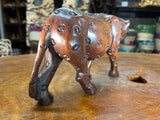 Hand Carved Ebony Wood Mother and Baby Leopard