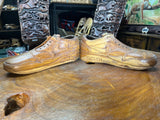 Pair of Nike Air Max 1 Hand Carved Mahogany Display Piece