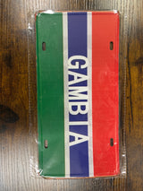 Metal Country Flag And Name Style License Plate Room Decor 15x30cm