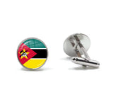 Round Dome African Flag Earrings