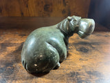 Small Green Stone Hippo