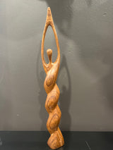 African Hand Carved Male and Female Abstract Piece