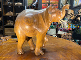 Hand Carved Elephant - Attacking Pose