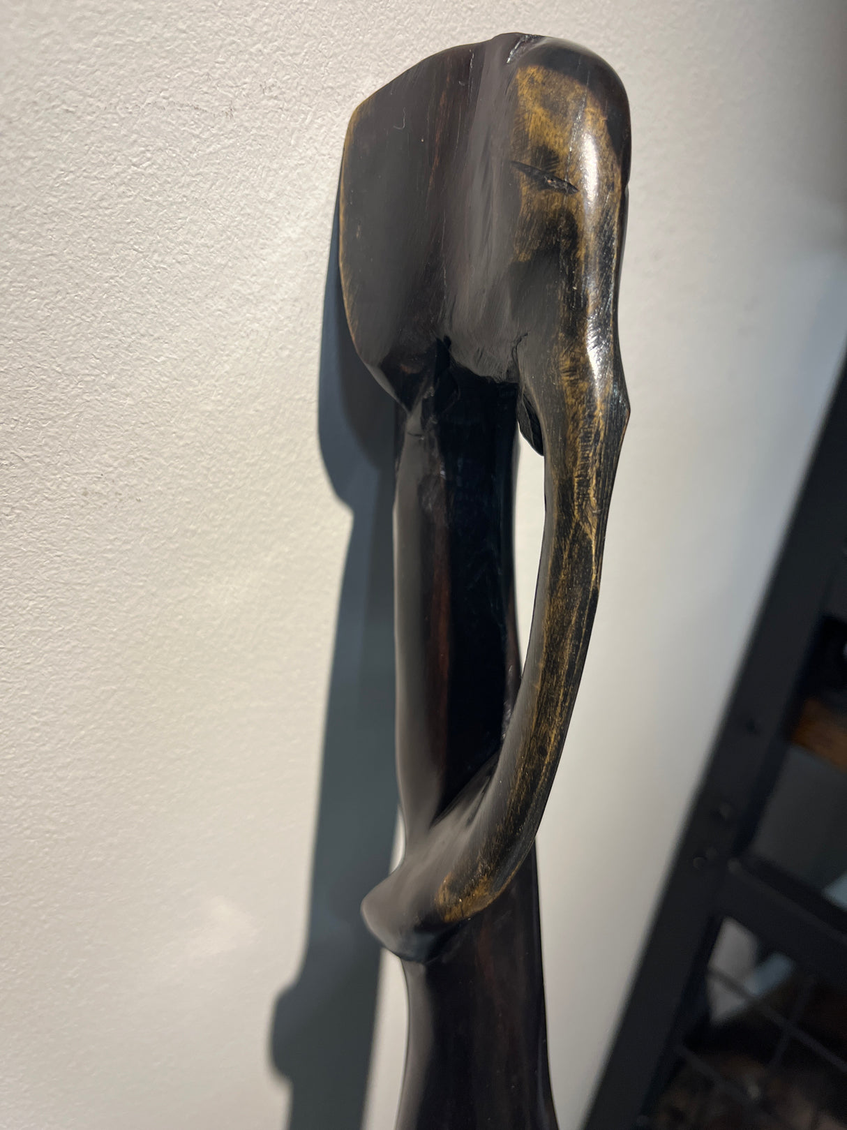 Elephant Handle Walking Stick Ebony Malawi