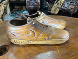 Pair of Nike Air Max 1 Hand Carved Mahogany Display Piece