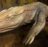 Hand Carved Mahogany Satisfied Komodo