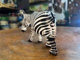 Hand Carved Wooden Painted Striped Zebra