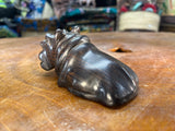 Hand Carved Ebony Wood Floating Hippo Bottle Opener